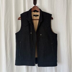 Rag & Bone Quilted Wool Vest sz L